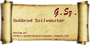 Gutbrod Szilveszter névjegykártya