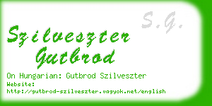 szilveszter gutbrod business card